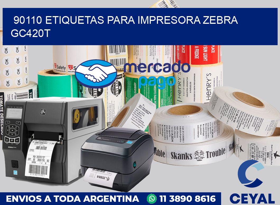 90110 etiquetas para impresora zebra GC420T