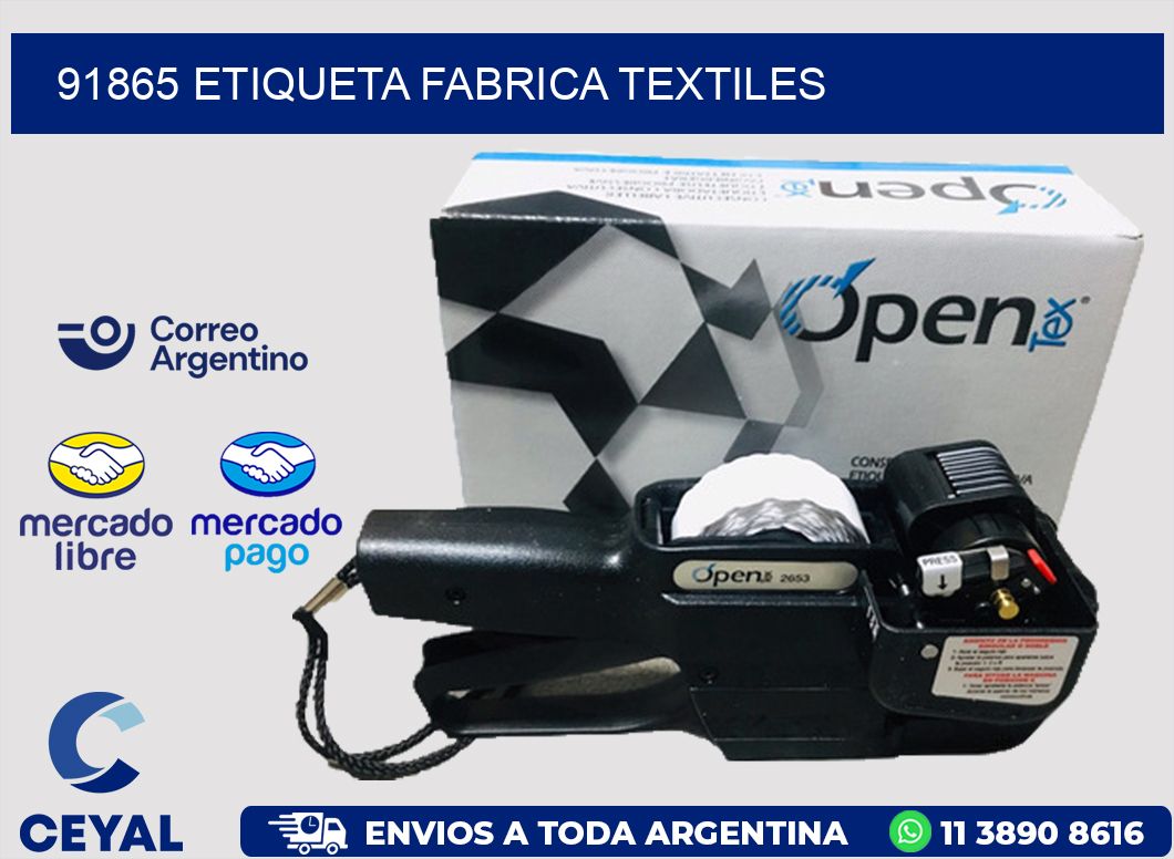 91865 etiqueta fabrica textiles