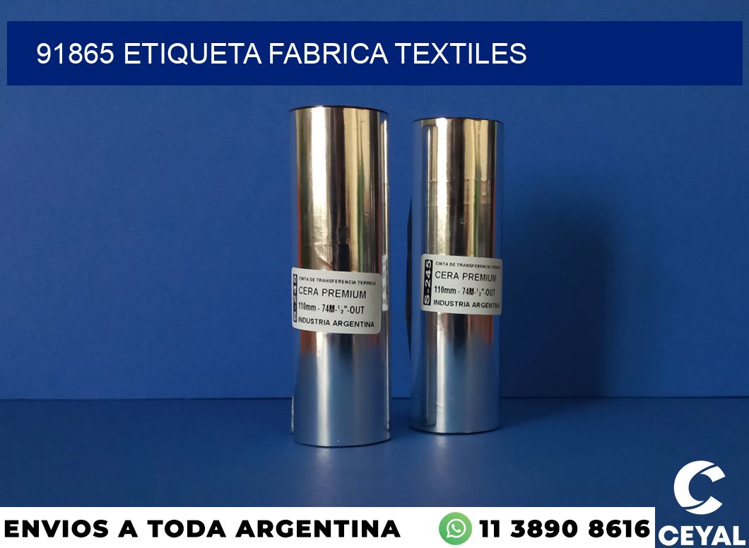 91865 etiqueta fabrica textiles