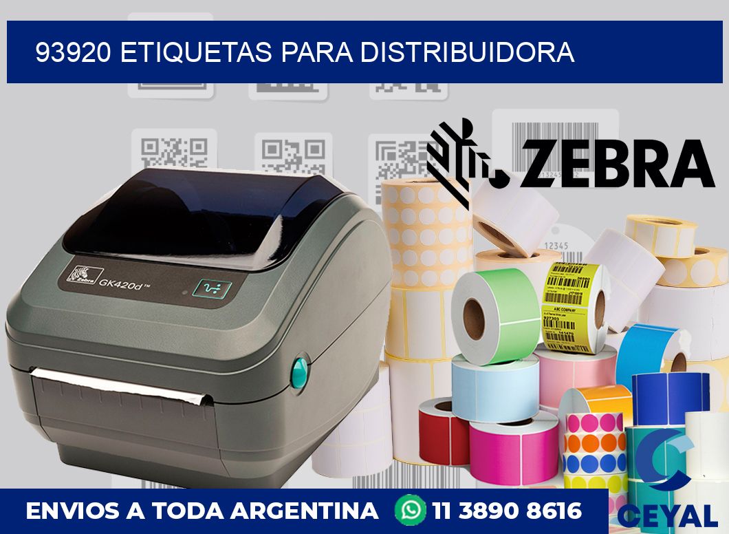 93920 etiquetas para distribuidora