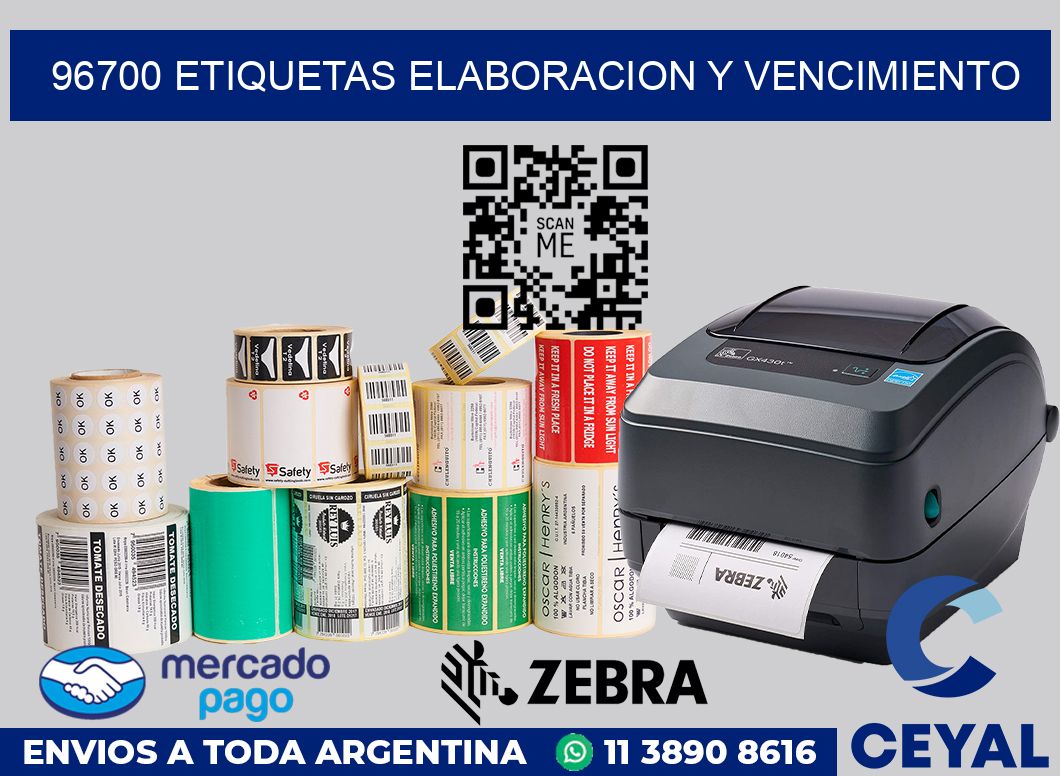 96700 Etiquetas elaboracion y vencimiento