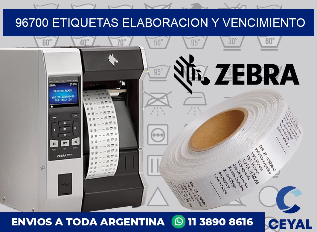96700 Etiquetas elaboracion y vencimiento