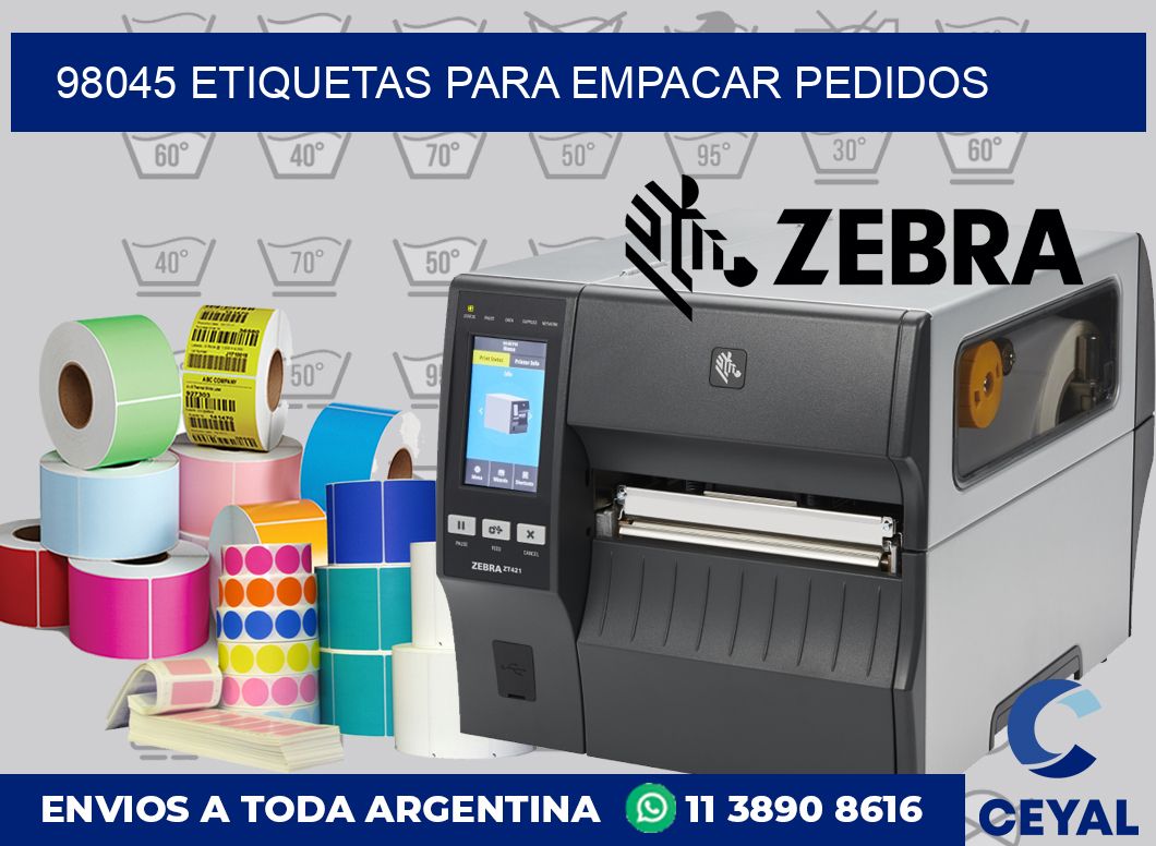 98045 etiquetas para empacar pedidos
