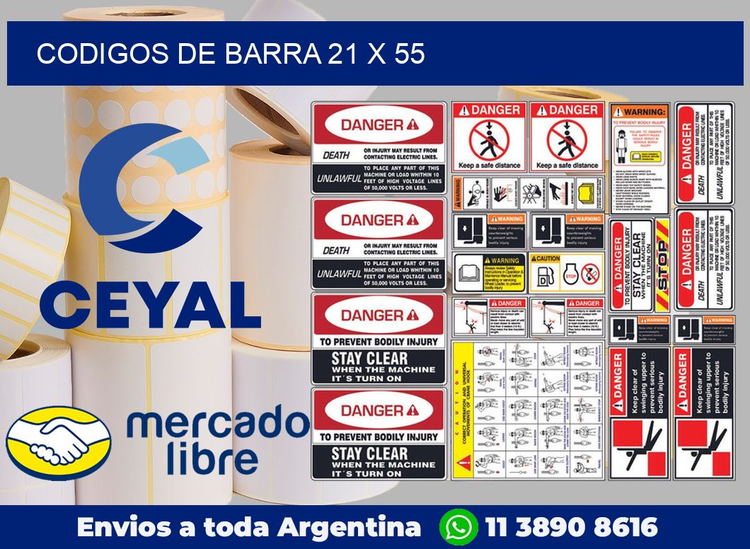 Codigos de barra 21 x 55