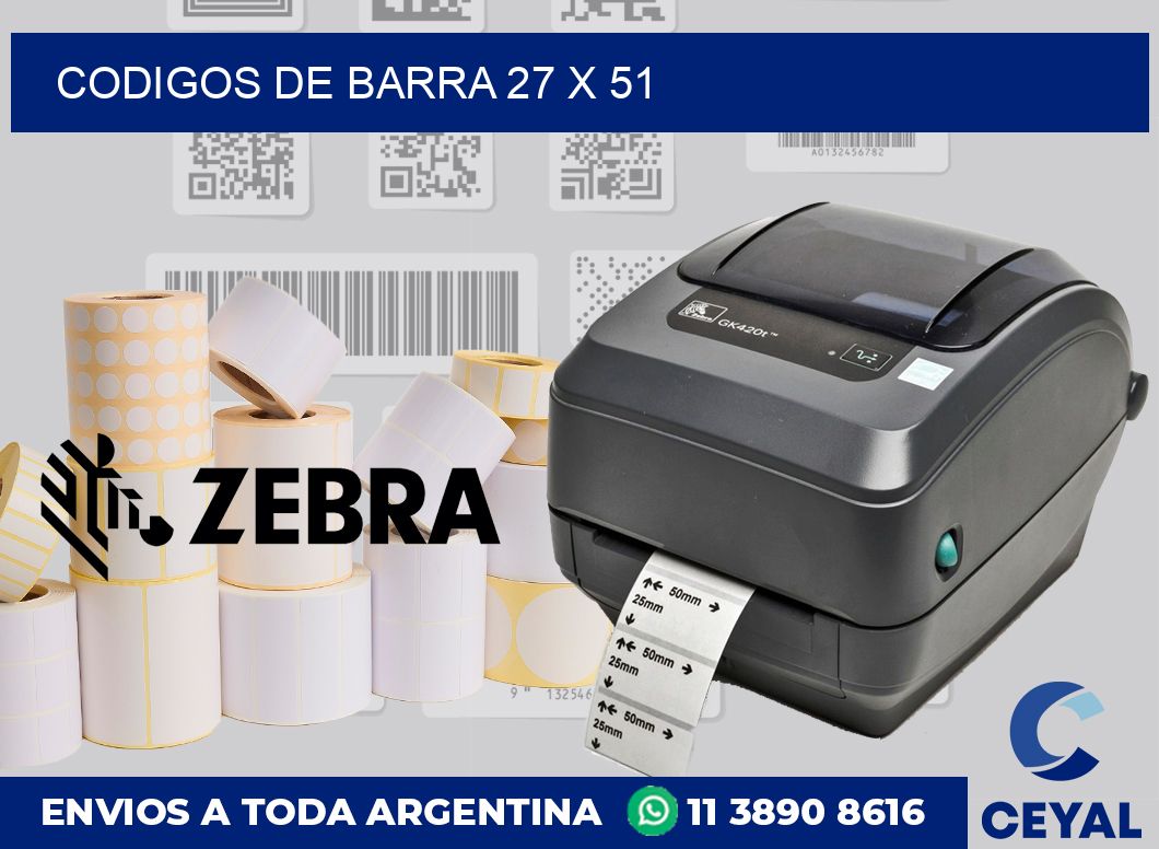 Codigos de barra 27 x 51