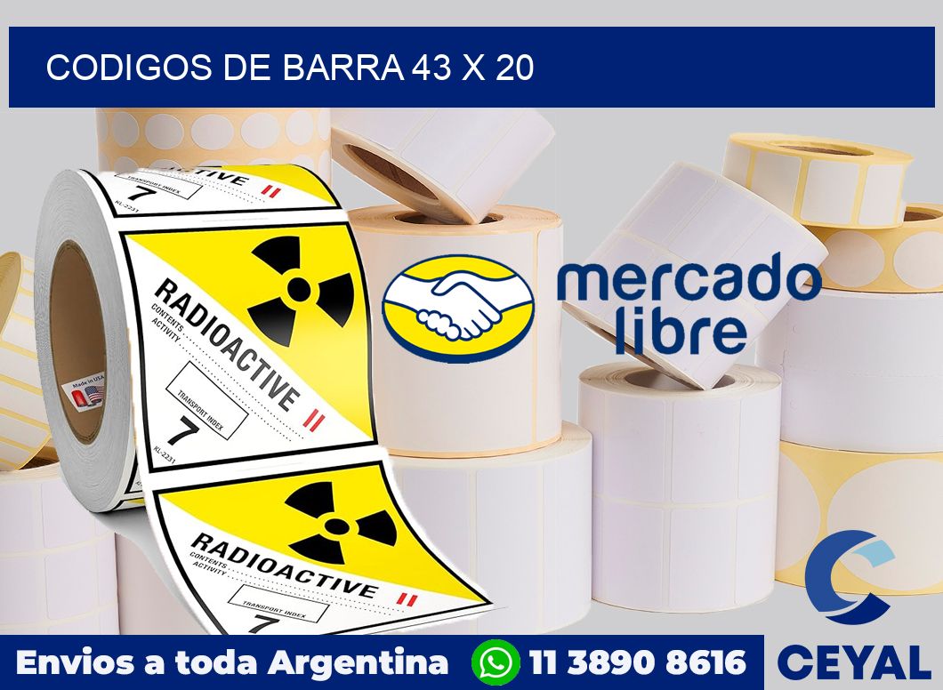 Codigos de barra 43 x 20