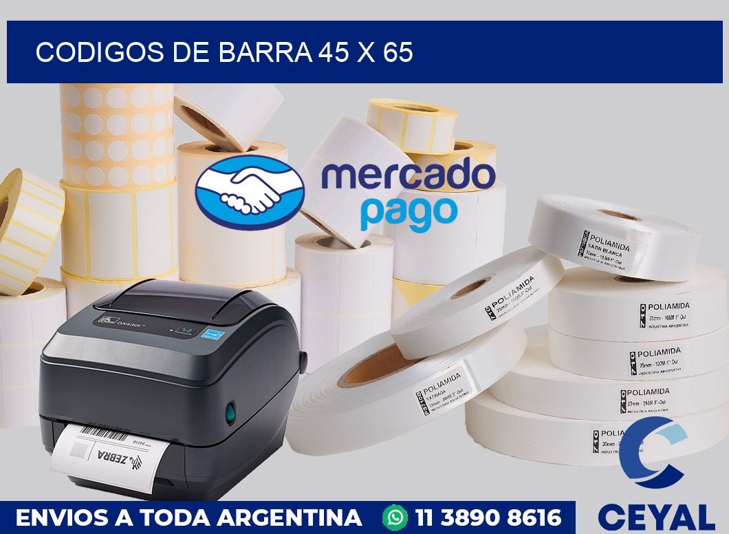 Codigos de barra 45 x 65
