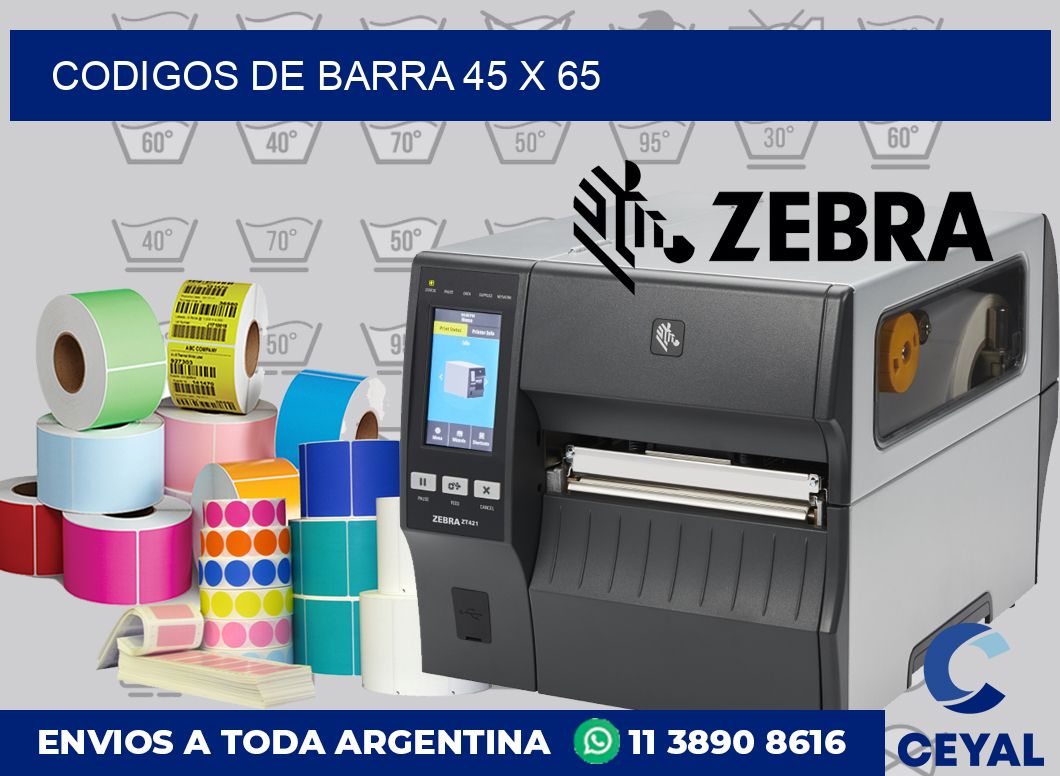 Codigos de barra 45 x 65
