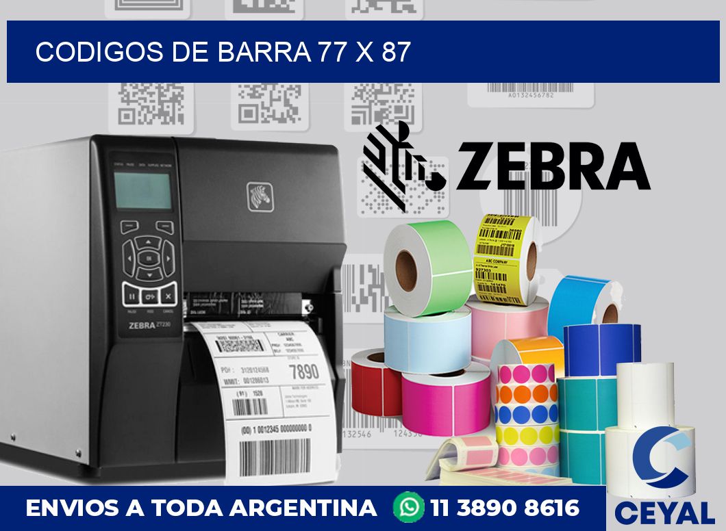 Codigos de barra 77 x 87