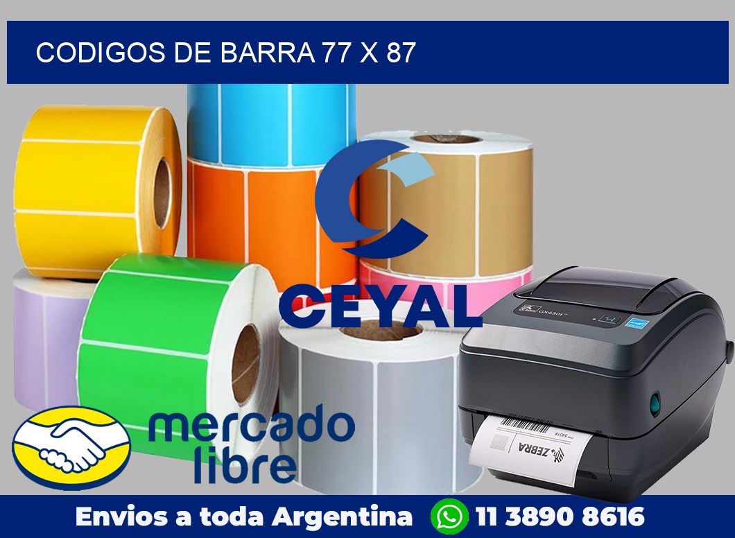 Codigos de barra 77 x 87