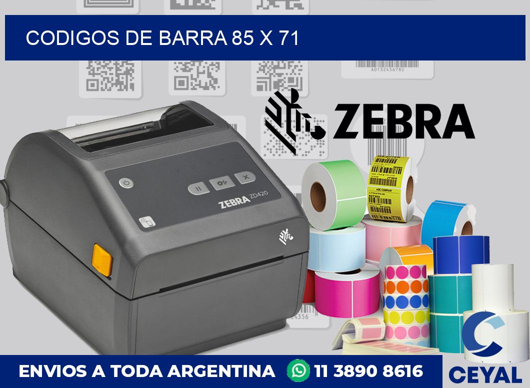 Codigos de barra 85 x 71