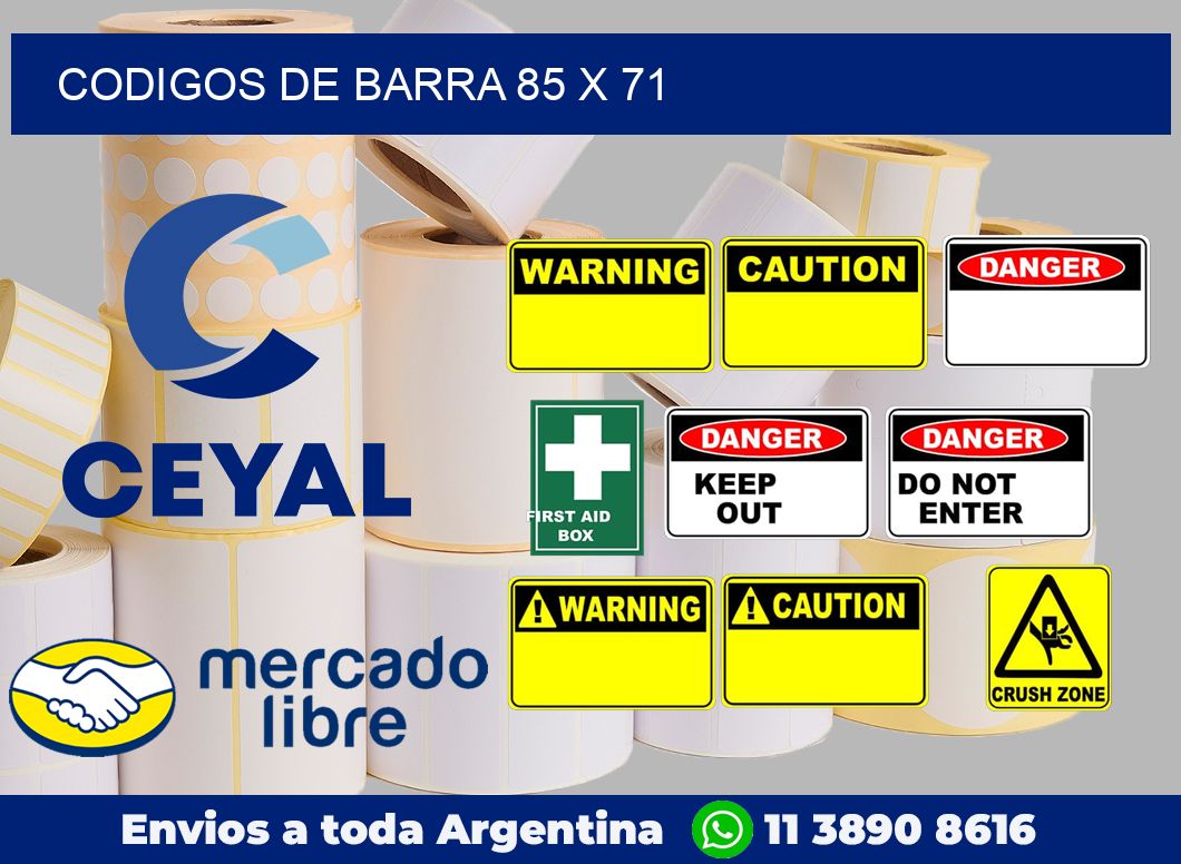 Codigos de barra 85 x 71