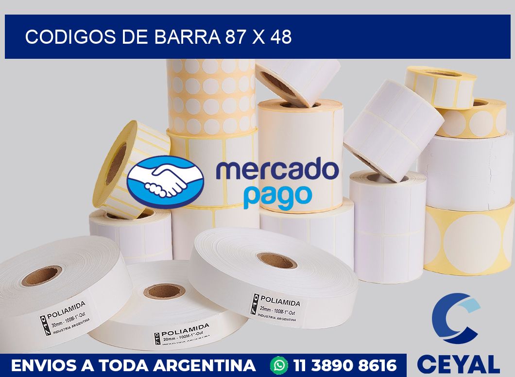 Codigos de barra 87 x 48