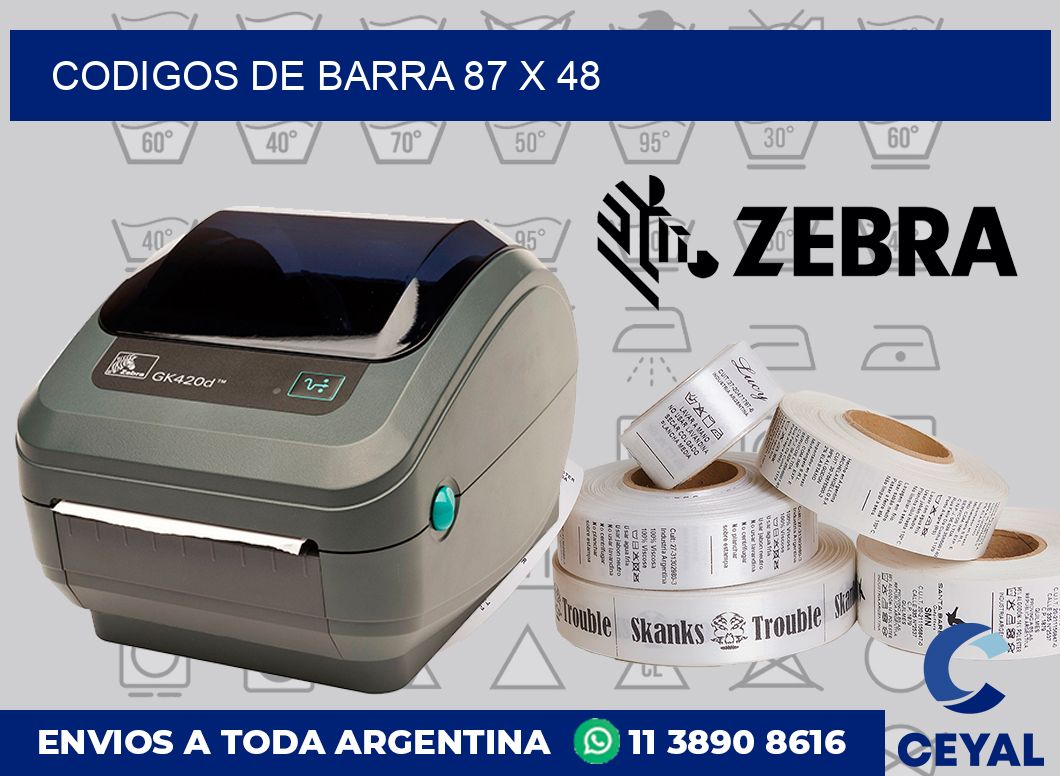 Codigos de barra 87 x 48