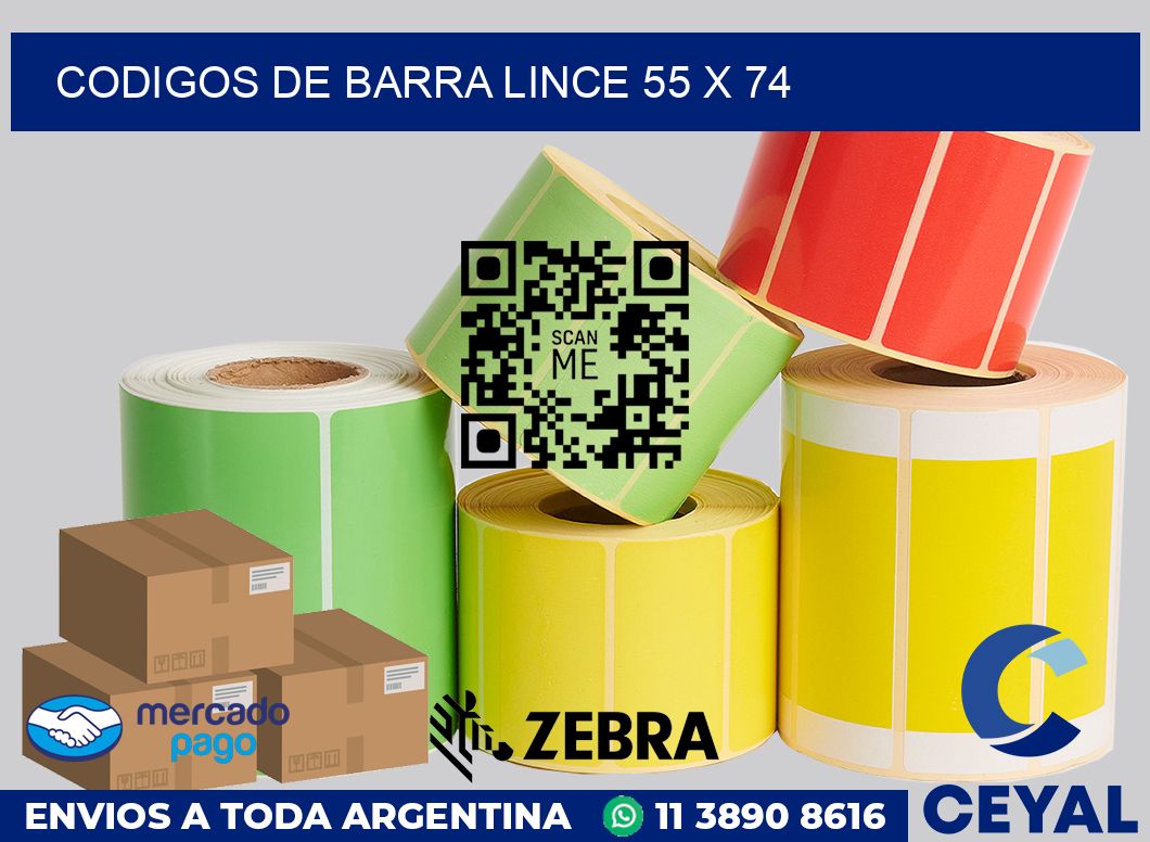 Codigos de barra Lince 55 x 74