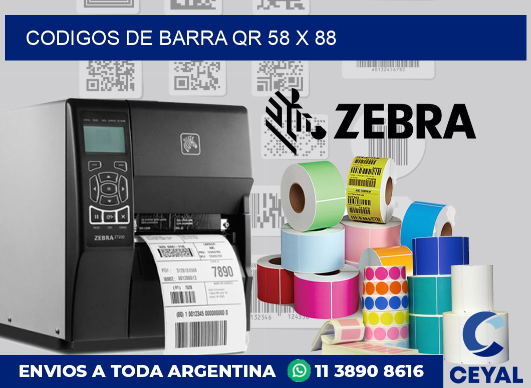 Codigos de barra QR 58 x 88