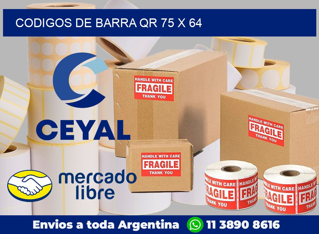 Codigos de barra QR 75 x 64