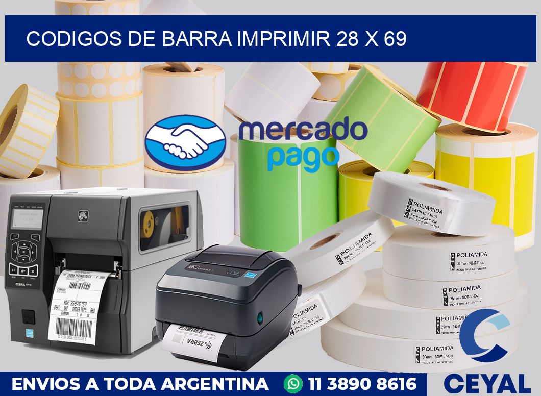 Codigos de barra imprimir 28 x 69