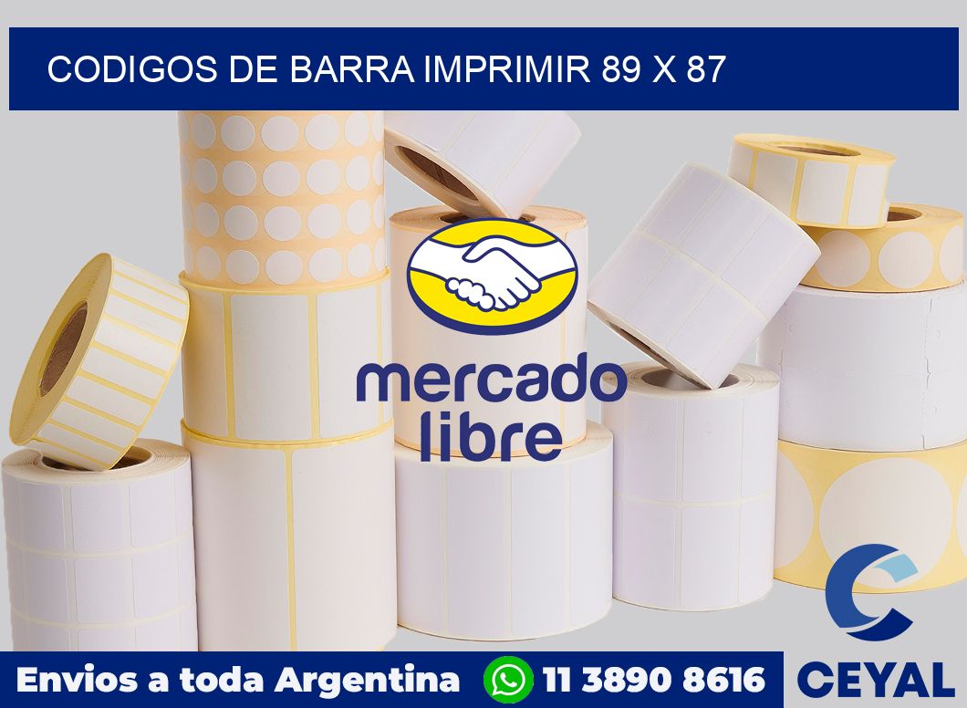 Codigos de barra imprimir 89 x 87