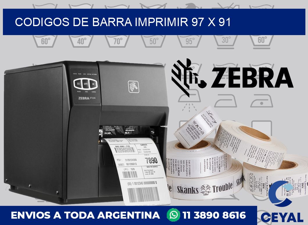 Codigos de barra imprimir 97 x 91