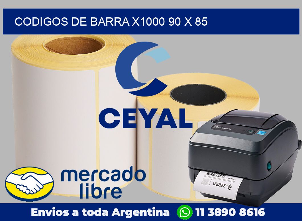 Codigos de barra x1000 90 x 85