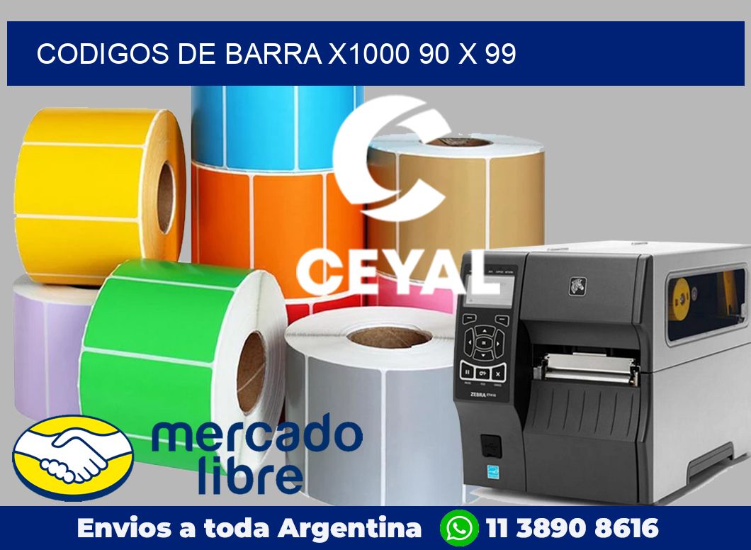 Codigos de barra x1000 90 x 99
