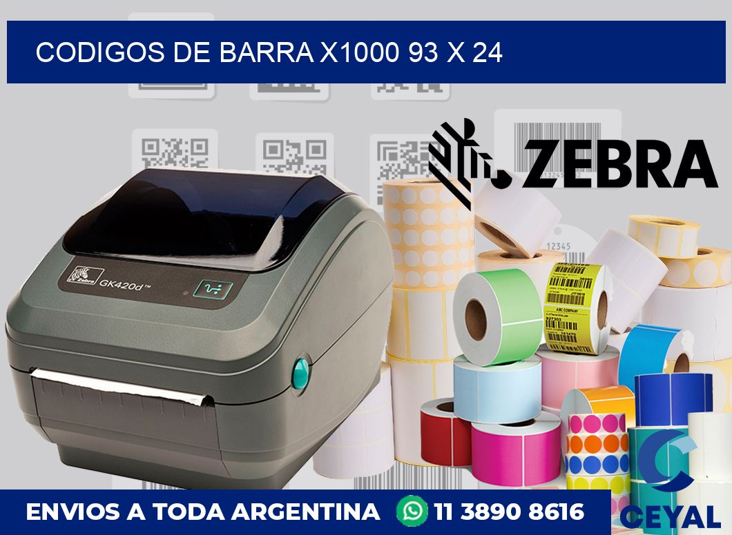 Codigos de barra x1000 93 x 24
