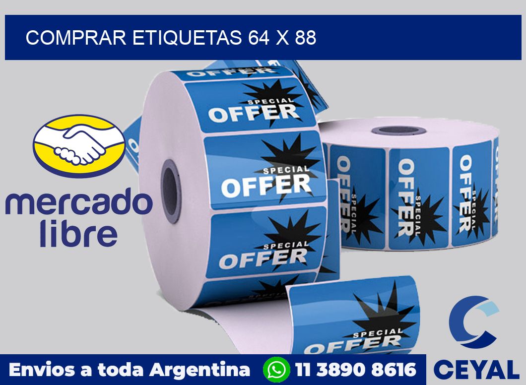 Comprar etiquetas 64 x 88
