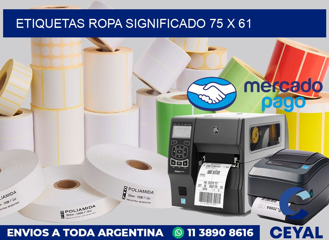 Etiquetas ropa significado 75 x 61