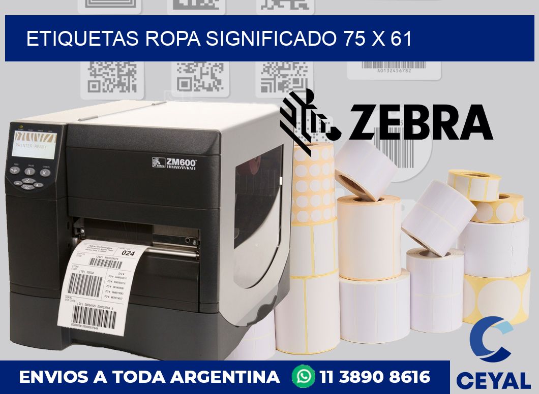 Etiquetas ropa significado 75 x 61