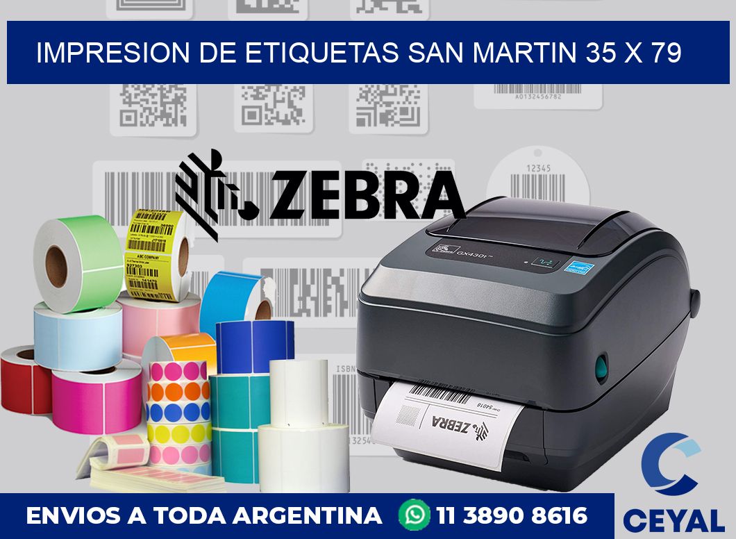 Impresion de etiquetas San Martin 35 x 79
