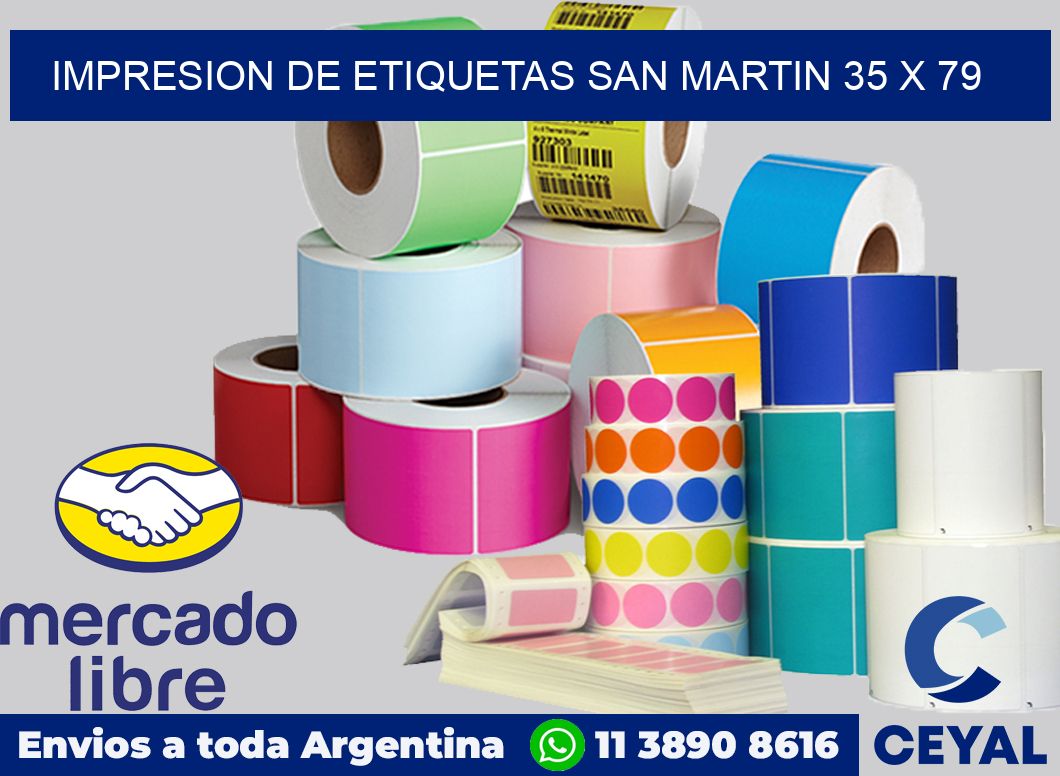 Impresion de etiquetas San Martin 35 x 79