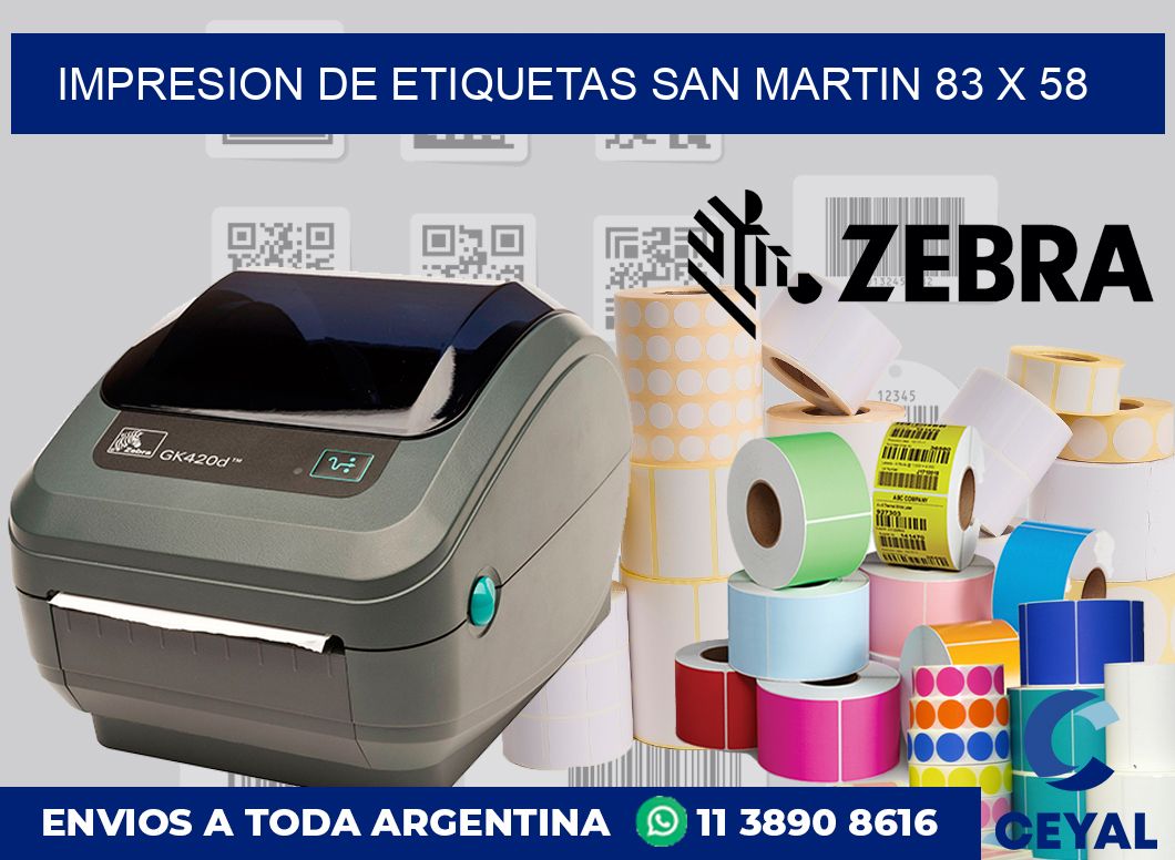 Impresion de etiquetas San Martin 83 x 58