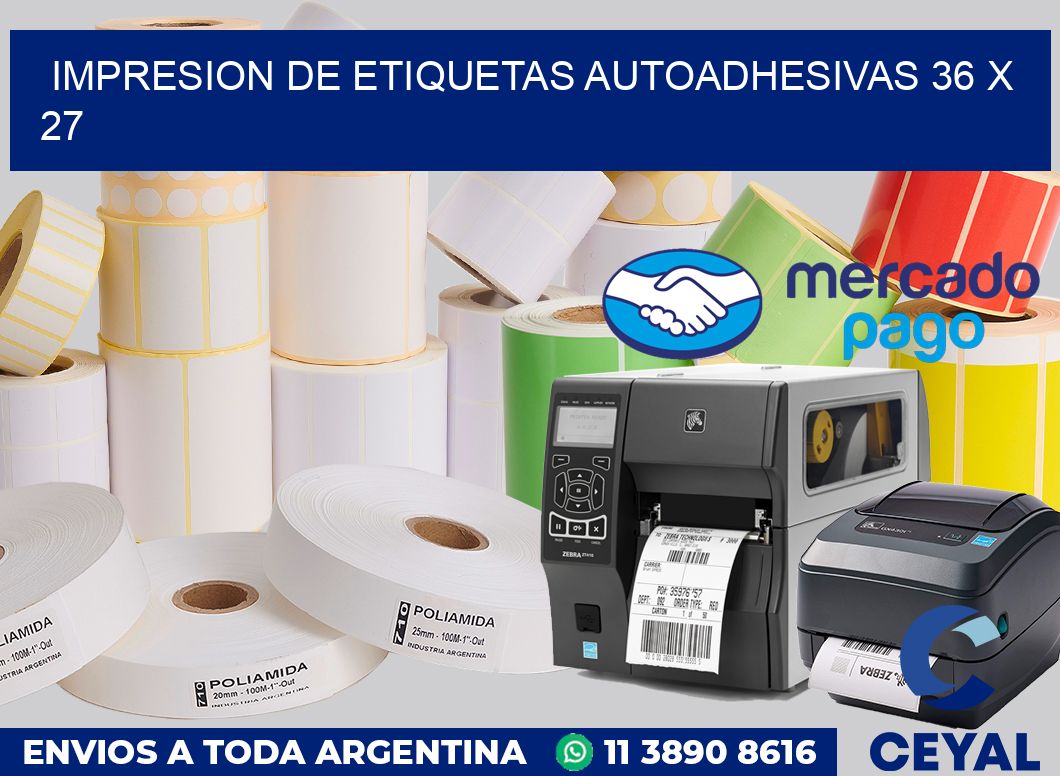 Impresion de etiquetas autoadhesivas 36 x 27