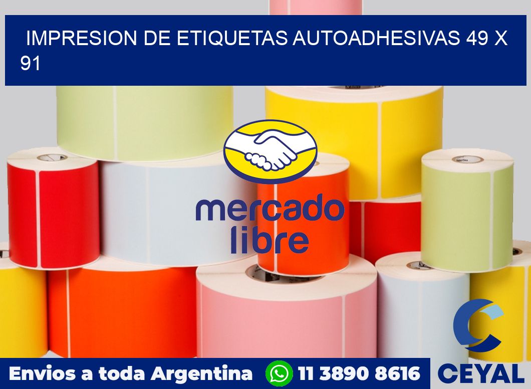 Impresion de etiquetas autoadhesivas 49 x 91