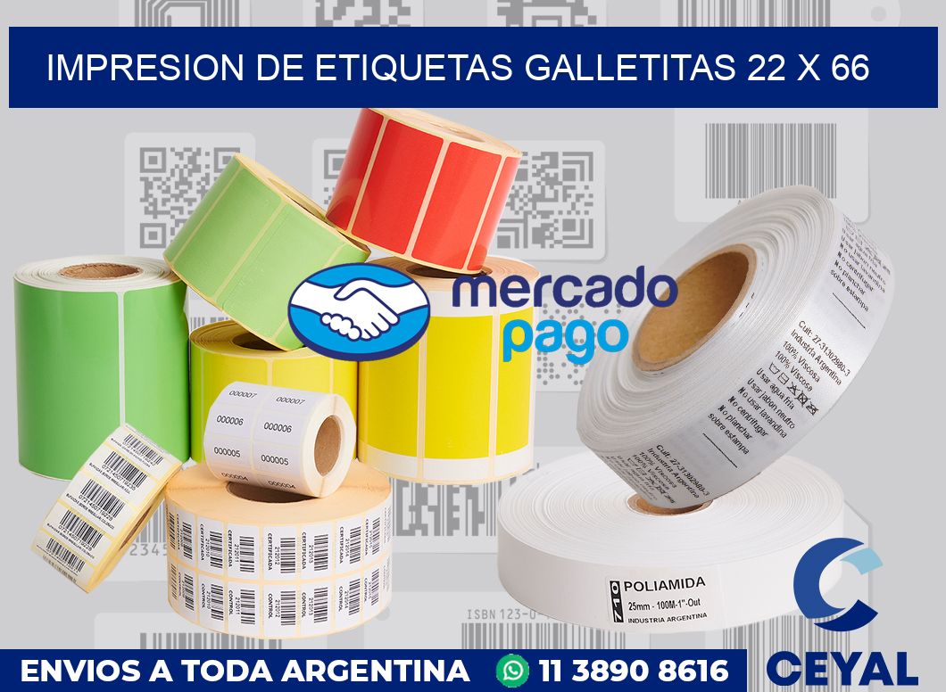 Impresion de etiquetas galletitas 22 x 66
