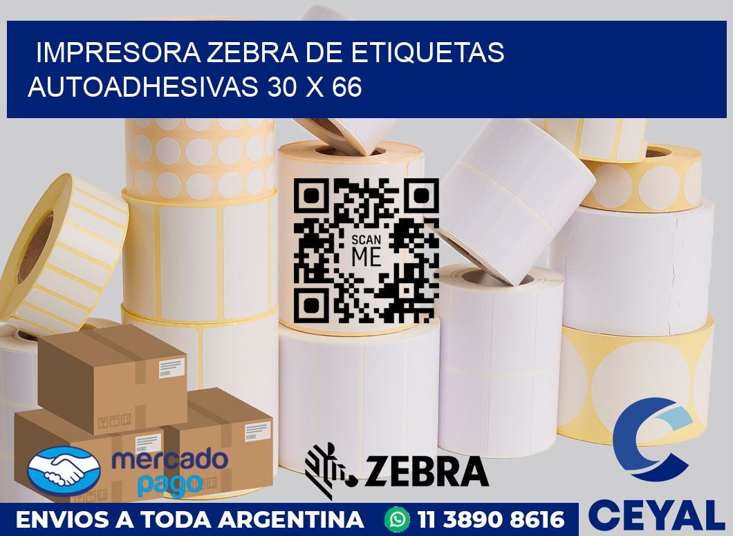 Impresora Zebra de etiquetas autoadhesivas 30 x 66