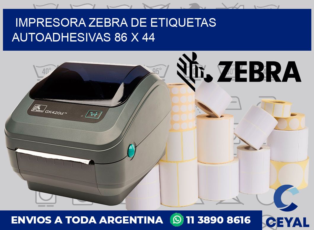 Impresora Zebra de etiquetas autoadhesivas 86 x 44