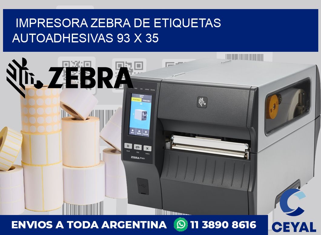 Impresora Zebra de etiquetas autoadhesivas 93 x 35