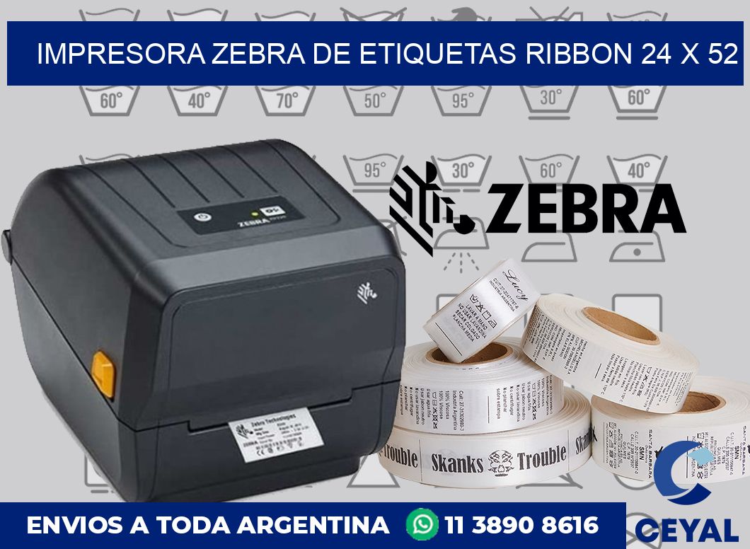 Impresora Zebra de etiquetas ribbon 24 x 52