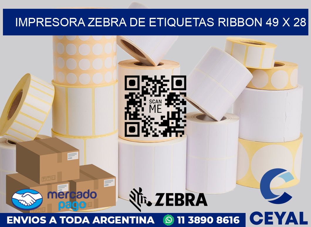 Impresora Zebra de etiquetas ribbon 49 x 28