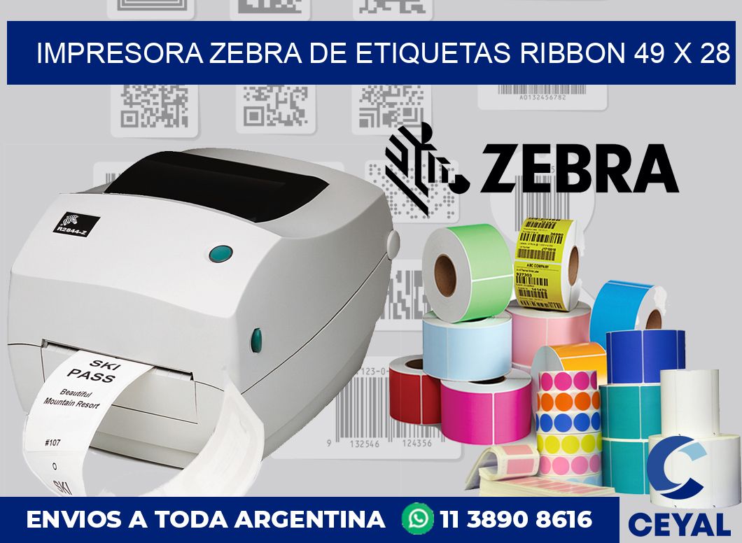 Impresora Zebra de etiquetas ribbon 49 x 28