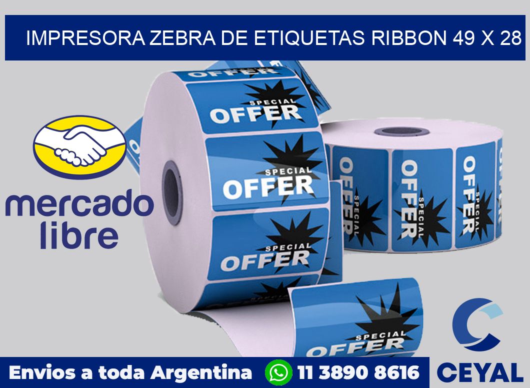 Impresora Zebra de etiquetas ribbon 49 x 28