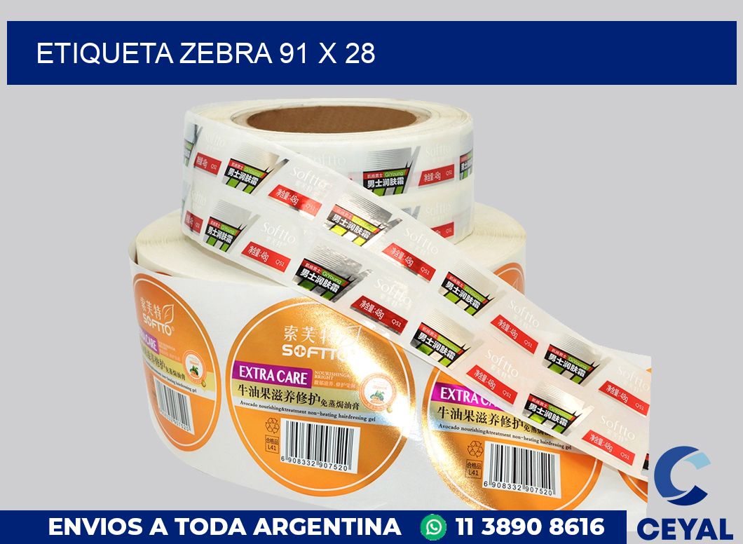 etiqueta zebra 91 x 28