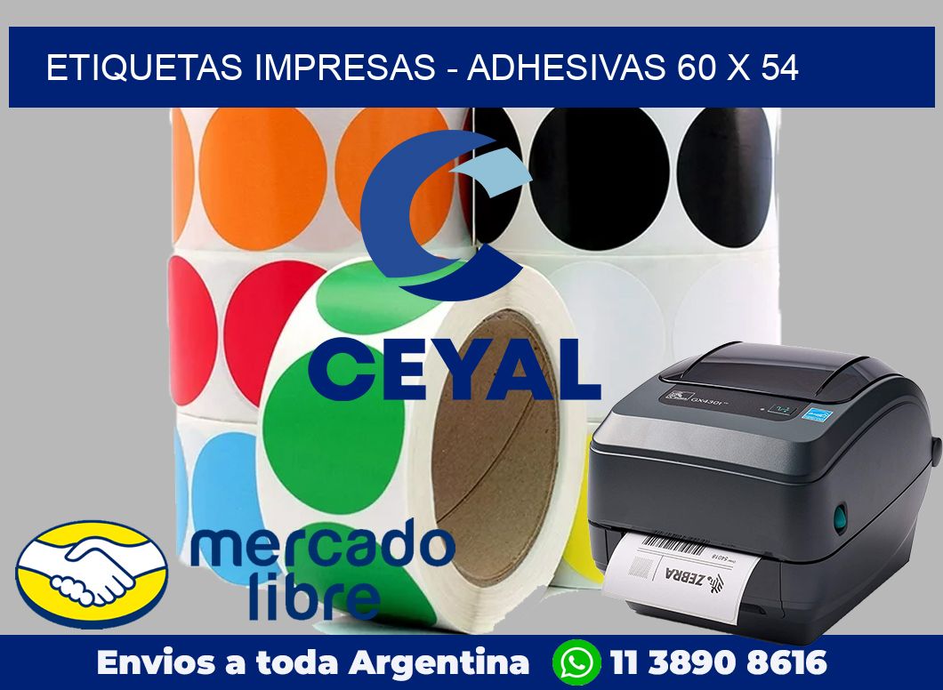 etiquetas impresas – Adhesivas 60 x 54