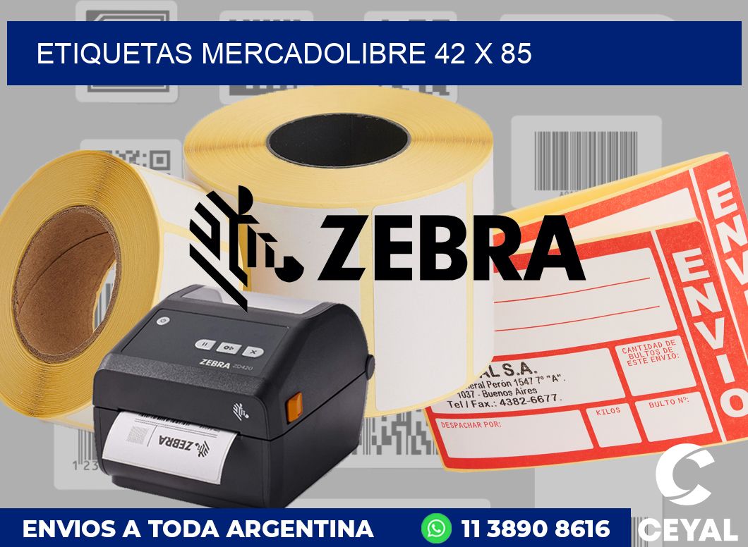 etiquetas mercadolibre 42 x 85