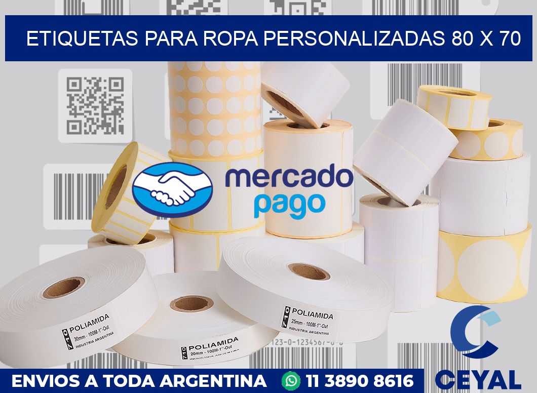 etiquetas para ropa personalizadas 80 x 70