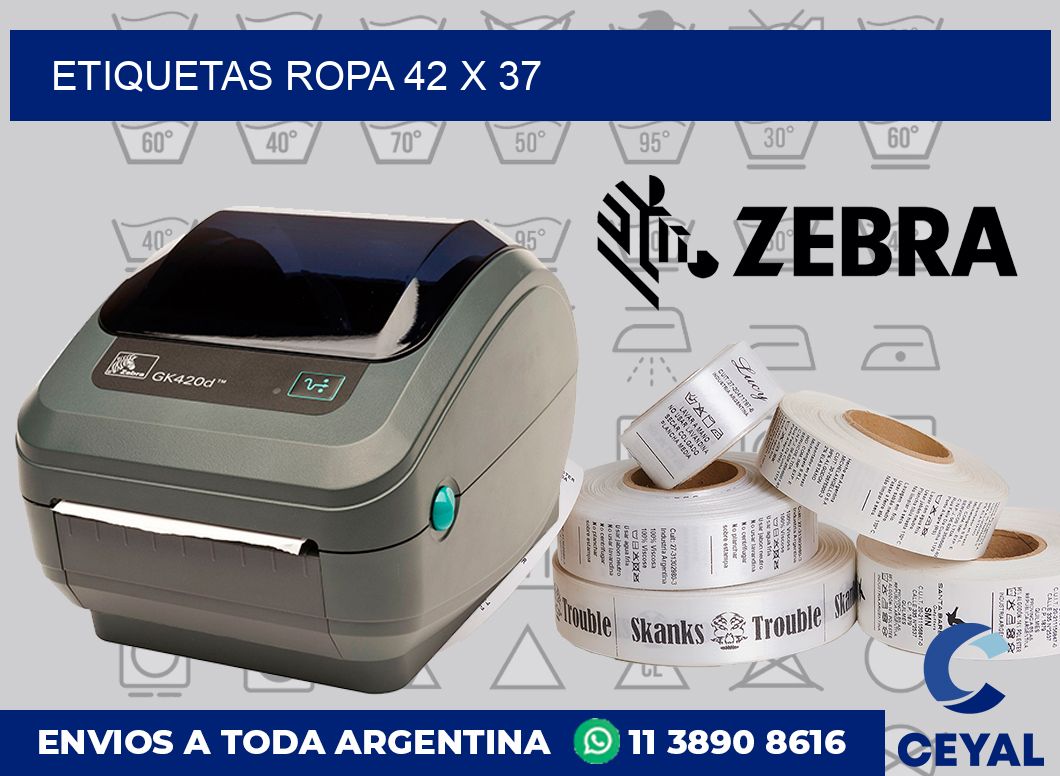 etiquetas ropa 42 x 37