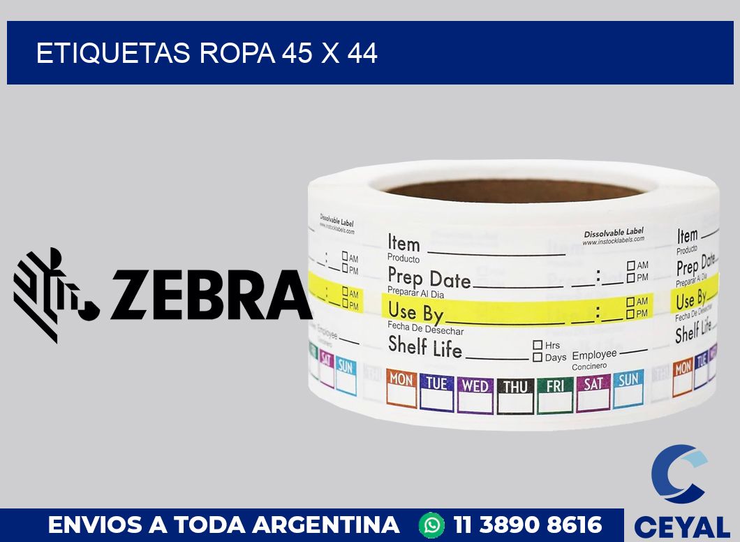 etiquetas ropa 45 x 44