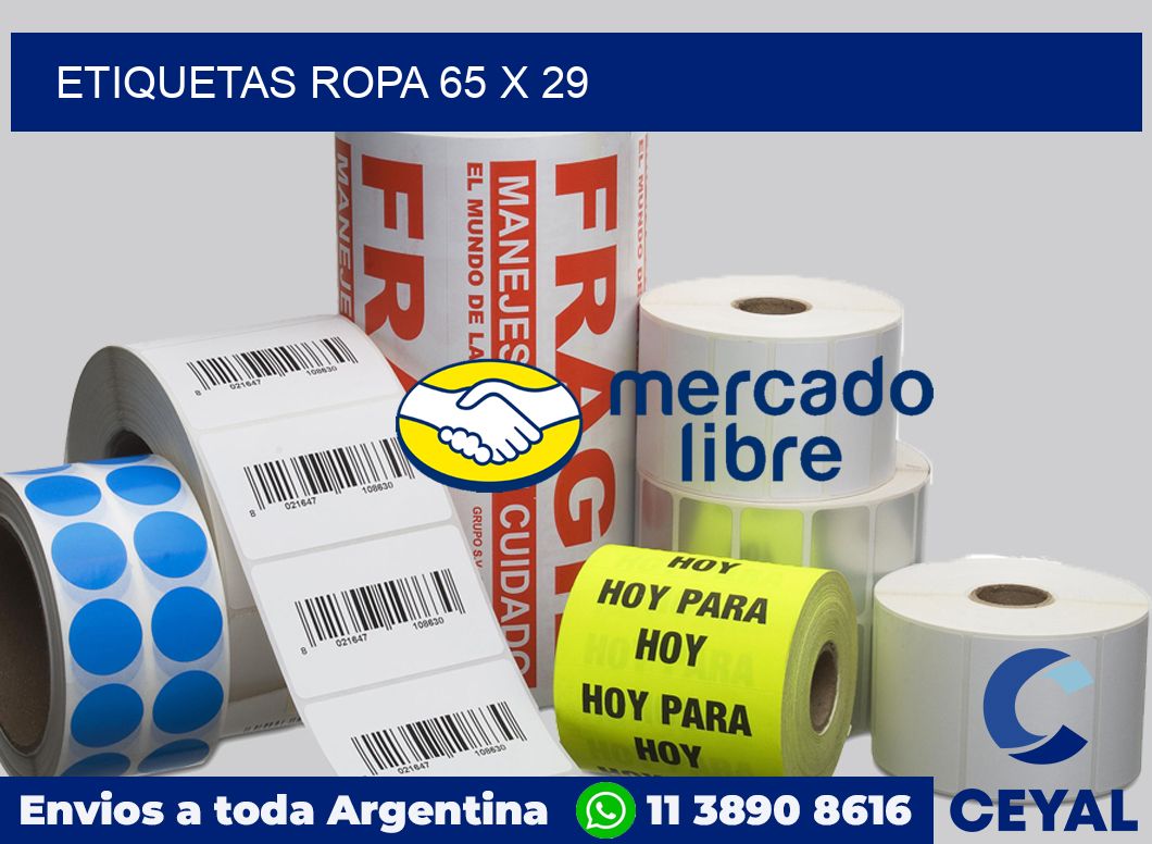 etiquetas ropa 65 x 29